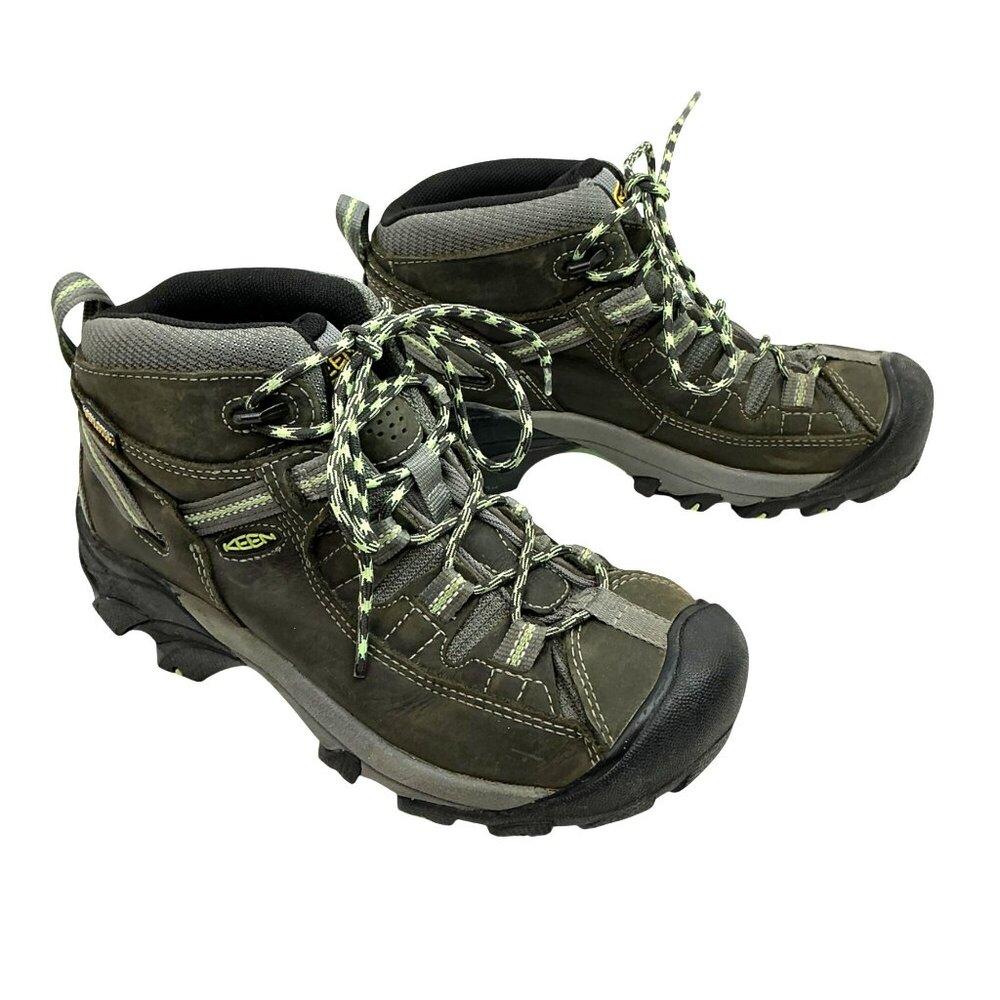 Keen Targhee ll Mid Waterproof Leather Mesh Hiking Boots Womens 7 Raven/ Opaline - Picture 9 of 12
